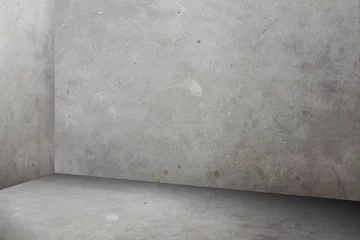 Deurstickers Empty grey grunge concrete perspective room,Mock up for display © weedezign