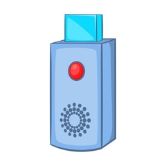 USB flash drive icon in cartoon style on a white background