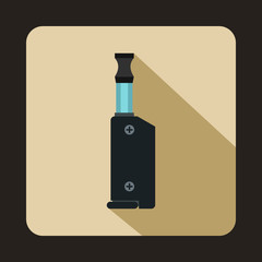 Vape device icon in flat style on a beige background