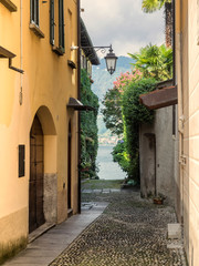 Small streets in Orta san Giulio, Italy
