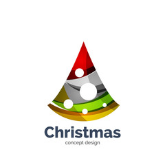 Vector abstract geometric Christmas tree icon