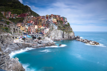 Fototapeta na wymiar Das Dorf Manarola in der Cinque Terre, Italien
