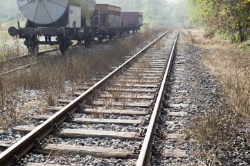 old train and railroad