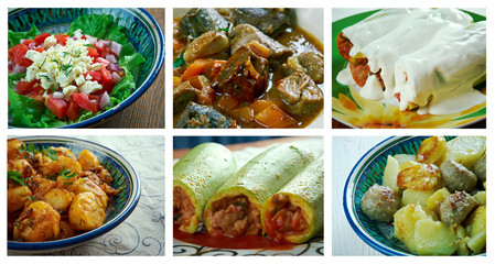 Food set oriental cuisine.