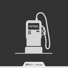 Petrol station vector icon for web and mobile