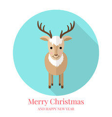 Vector illustration of cute deer.