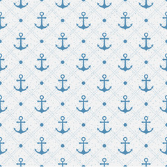 Vintage marine seamless pattern. Paper textured background. Polk