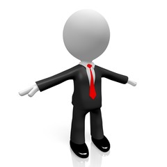 3D businessman concept