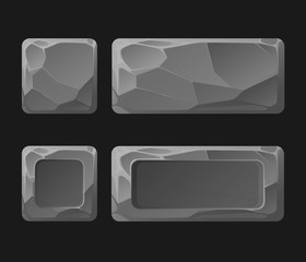 Cartoon stone game assets set