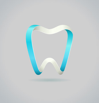 Abstract tooth. Vector symbol