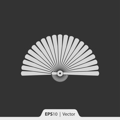 Hand fan vector icon for web and mobile