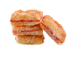 Pineapple pie on white background