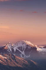 Wandcirkels plexiglas High mountain in morning time. Beautiful natural landscape. © biletskiyevgeniy.com