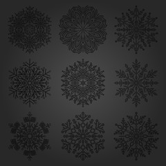 Set of Vector Snowflakes