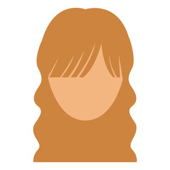 woman female head avatar person human icon. Colorful and Flat design. Vector illustration