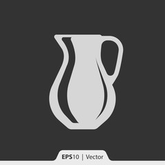 Glass decanter vector icon for web and mobile