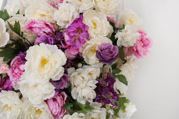 beautiful bouquet of flowers on a white background