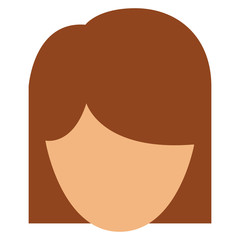 woman female head avatar person human icon. Colorful and Flat design. Vector illustration