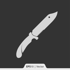 Obraz premium Hunter knife vector icon for web and mobile