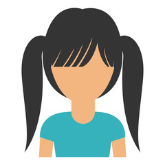 woman female avatar person human icon. Colorful and Flat design. Vector illustration
