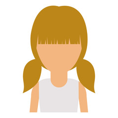 woman female avatar person human icon. Colorful and Flat design. Vector illustration