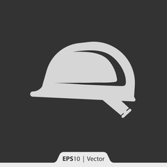Helmet for construction worker vector icon for web and mobile