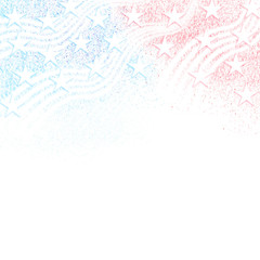 A header footer illustration with United States flag colors 