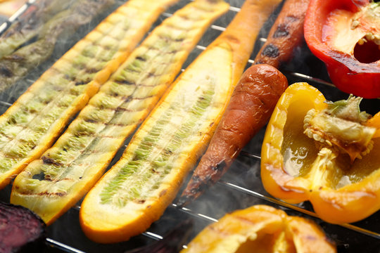 Grilled vegetables, closeup