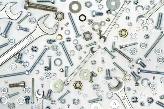 Wrenches, bolts, nuts, screws and washers 