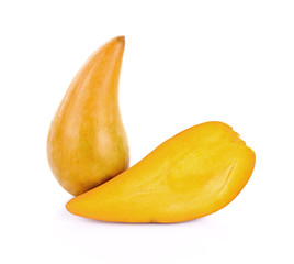Egg fruit, Canistel, Yellow Sapote on white baqckground