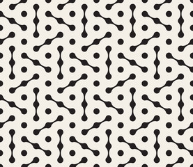 Vector Seamless Black and White Geometric Pattern