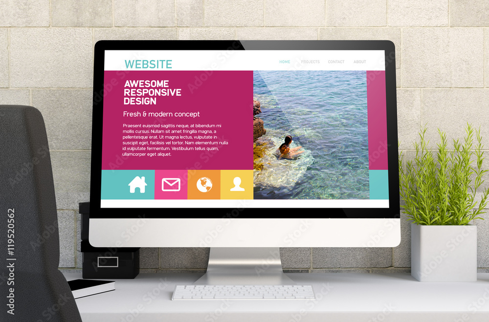 Poster workspace with awesomw responsive design