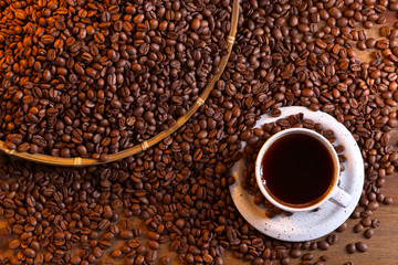 Cup of black coffee