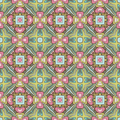 Abstract festive colorful floral vector pattern