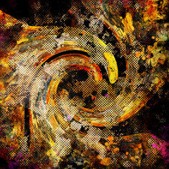 abstract grunge twirl background