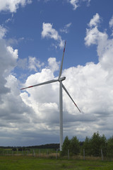 Fototapeta premium Modern windmill, turbine