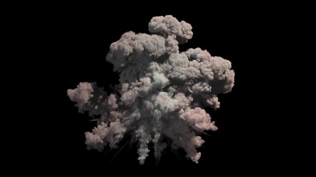 Airburst with alpha channel isolated on black