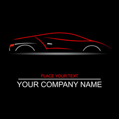 Silhouette of the car.