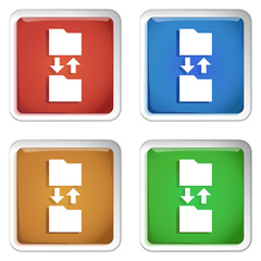 Obraz premium ikona kwadratowy plastikowy przycisk wektor