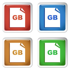 ikona kwadratowy plastikowy przycisk wektor © vempireart