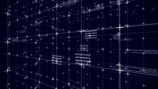 Futuristic technological abstract grid background with code text.Good for news intro screensaver report.Techno title background.BG 