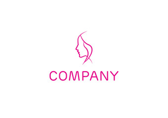 woman beauty happiness vector logo