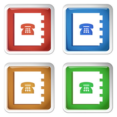 Fototapeta premium ikona kwadratowy plastikowy przycisk wektor