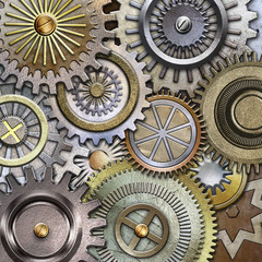 metallic gears background