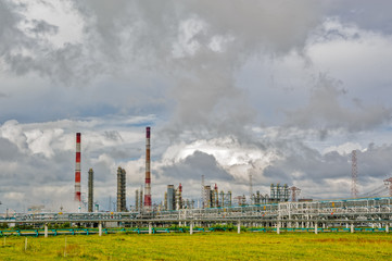 Tobolsk, Russia - July 15. 2016: Sibur company. Polymer plant. Gas-chemical complex on polypropylene production