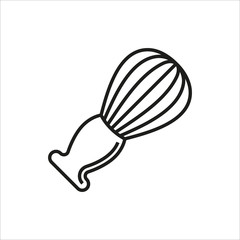 Shaving brush simple icon on white background