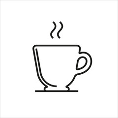cup simple icon on white background