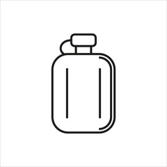 Hip flask simple icon on white background