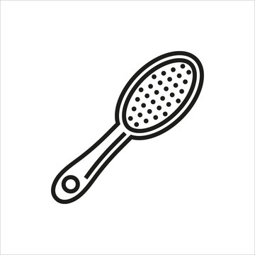 recommend clip art: Massage Comb Hair simple icon on white background
