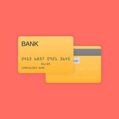 Blank debit or credit card vector illustration